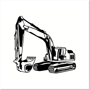 Excavator Posters and Art